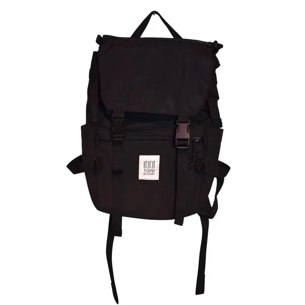 TOPO DESIGNS Rover Pack Classic Backpack Black 20L - Corporate Branding Removed